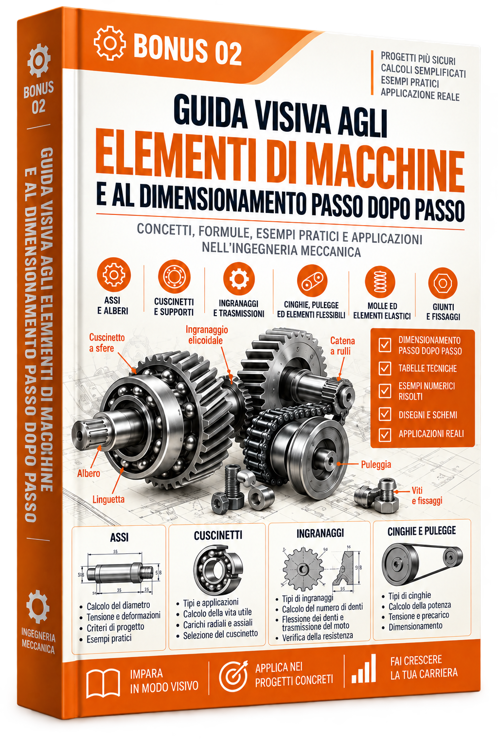 BONUS 02 - GUIDA VISIVA AGLI ELEMENTI DI MACCHINE E AL DIMENSIONAMENTO PASSO DOPO PASSO
